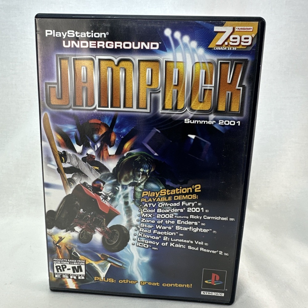 PlayStation Underground Jampack Summer 2001 PS2 Demo Disc Complete CIB